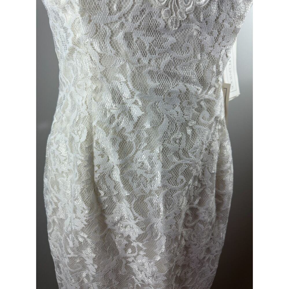 NWT Vintage Scott McClintock Lace Off The Shoulder Bridal Wedding Dress Size 12 - Picture 7 of 16